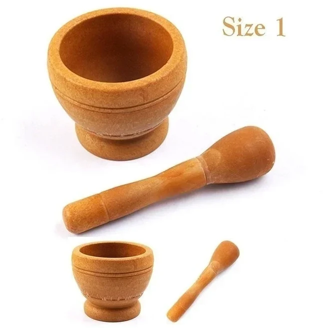 수지 Setmortar 및 유봉 마늘 허브 향신료 혼합 연삭 분쇄기 그릇 레스토랑 주방 도구, Size1, 04 Size1, 1개