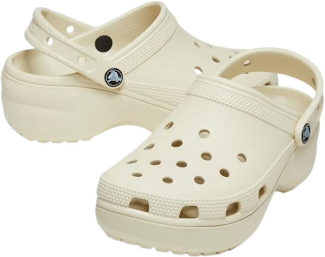 크록스 NC야탑점 여성용 클래식 플랫폼 클로그 베이지 206750-2Y2