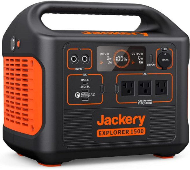 재커리 휴대용 발전소 익스플로러 1500 1534Wh 발전기 3x110V1800W AC 콘센트 야외 RV밴 캠핑용 태양광 모바일 리튬 배터리 팩 오버랜딩갱신
