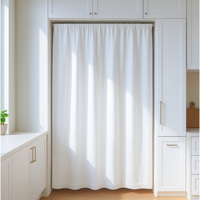 가림막커튼 가리개커튼 창문가리개 바란스 주방 책장 방문 선반 공간분리