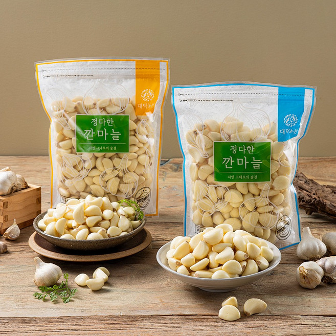 국내산 깐마늘 1kg, 1개, 깐마늘 1kg(중)