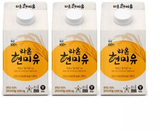 라온 현미유 국산 100% 세림현미 아기 식용유, 3개, 500ml
