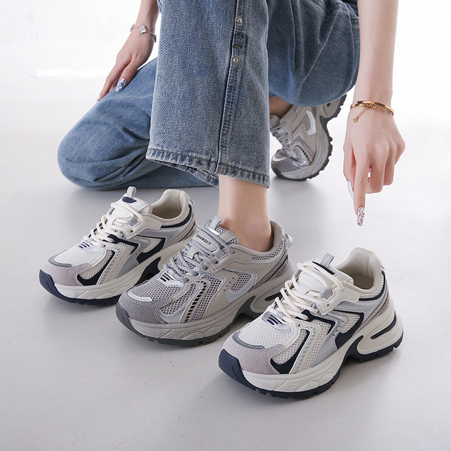 ANYOU 여성 키높이 어글리슈즈 워킹업 스니커즈 러닝화