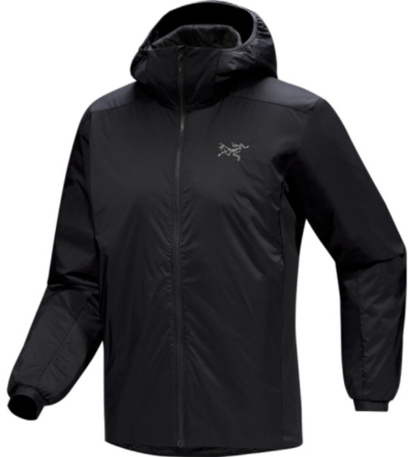 [신상입고] 아크테릭스 자켓 SS25 아톰 후디 남성 BLACK AJPSM09556-BLK