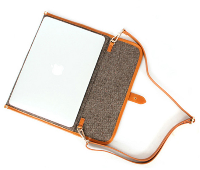 헤링본 노트북 파우치 패션 클러치 맥북 에어 엘지 그램 센스 가방 남자 여자 공용, 15인치-블랙, 1개