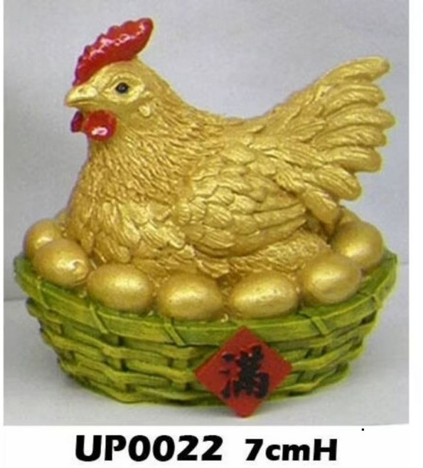 佳樺 金雞公仔擺飾 雞年開運招財, 大號金雞孵蛋UP0022