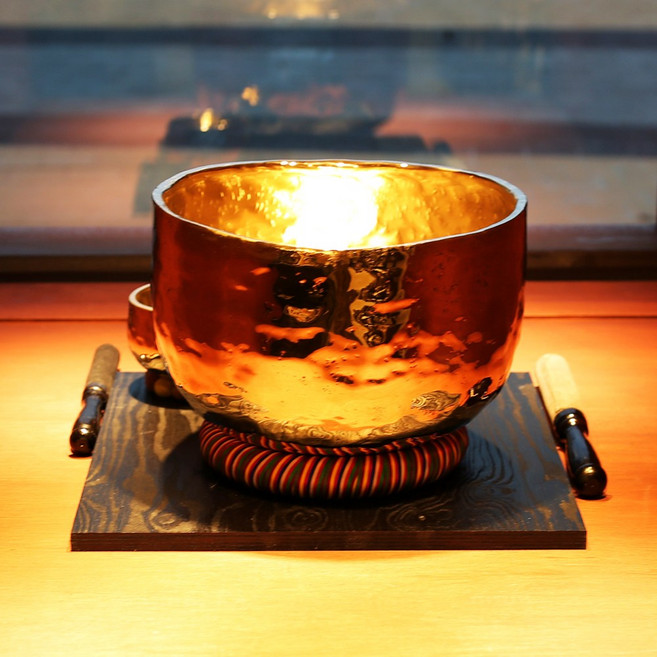 수방짜 방짜유기 좌종 명상종 싱잉볼, 무광, 지름25cm
