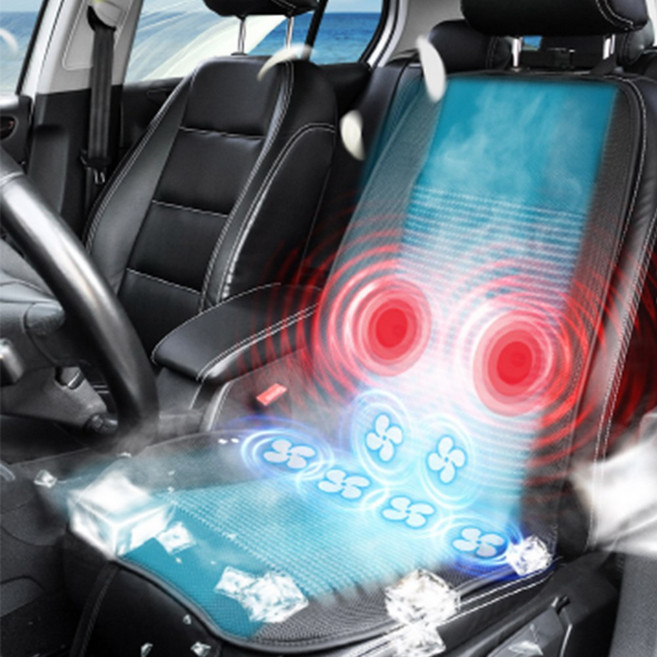더쎈 차량용 여름 통풍 쿨링시트 안마 마사지 통풍시트 전차종 12V 24V, 안마쿨링시트12V, 1개