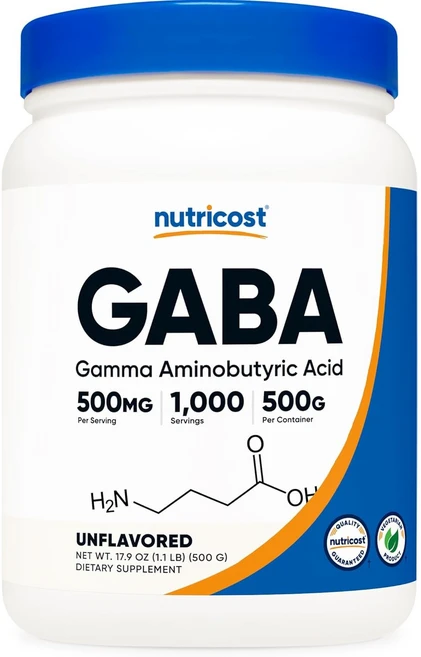 뉴트리코스트 고흡수 GABA 파우더, 500g, 2팩 - 쿠팡