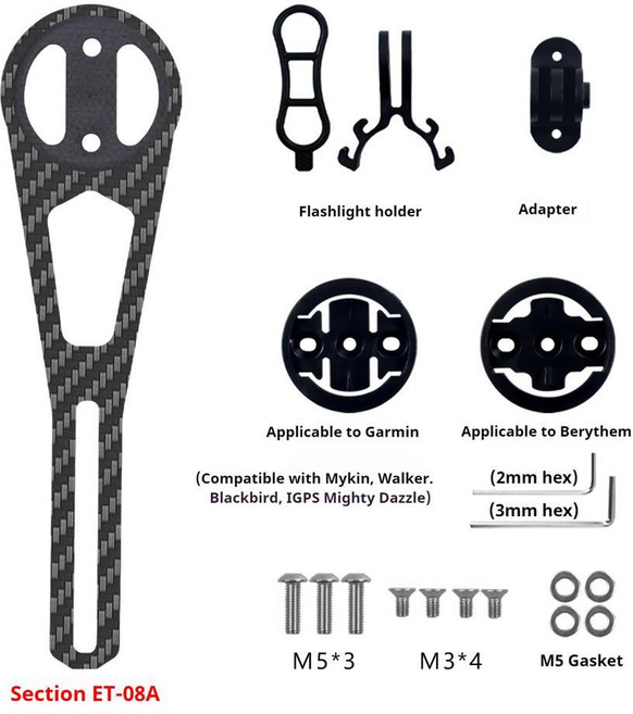 자전거 스톱워치 거치대 섬유 브래킷 로드 바이크 속도계 마운트 사이클링, 색상: 1. ET-08A, 1개