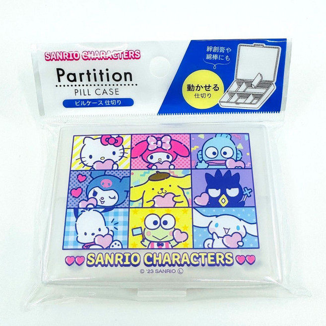 파티션 알약케이스 약통 산리오 휴대용 밀폐집게 밀봉집게 과자집게 문구집게 팬시집게, 1개