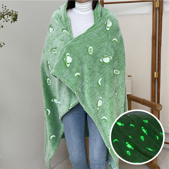 야광 캐릭터 극세사 무릎 담요 캠핑 차량용 학교 사무실 gg4044