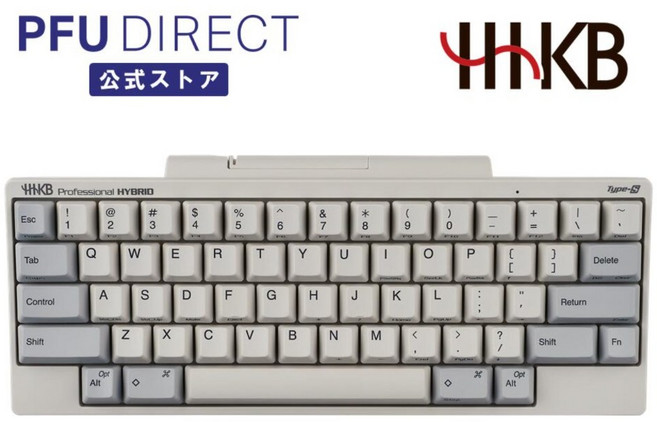 PFU HHKB 해피해킹 프로페셔널 하이브리드 키보드 Type-S 영어배열 화이트 PD-KB800WS 무선 유선, 유뮤선