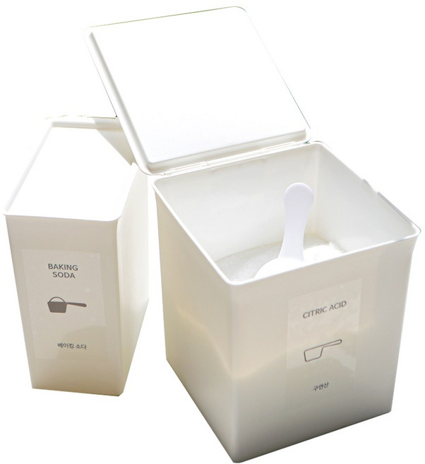 액체 가루 세탁 세제 소분 용기 리필통 4종, 옵션4.뉴 사각 다용도 용기-S, 1개