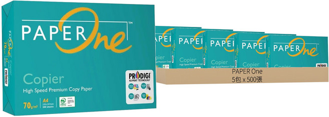 PAPER One Copier 多功能高效影印紙, A4, 5包