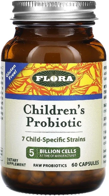 Flora(플로라) 어린이용 프로바이오틱 유산균 60 캡슐, 1개, 기본, 60정 - 쿠팡