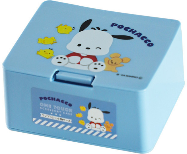 산리오 원터치 케이스 정리함 보관함 화장품케이스 면봉통 악세사리함 캐릭터정리함, 포챠코