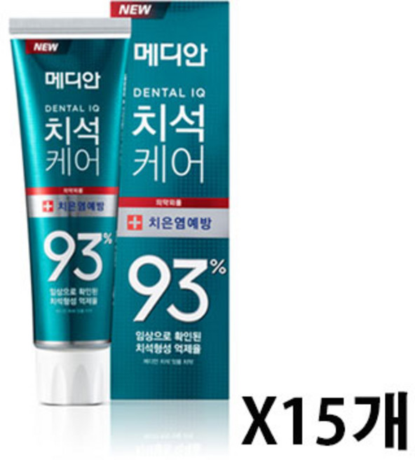 [무료배송]메디안 치석케어 치은염예방 잇몸 치약(120gx3입), 120g, 5개