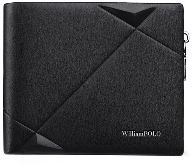 WilliamPOLO 男士短款錢包 真皮頭層牛皮皮夾