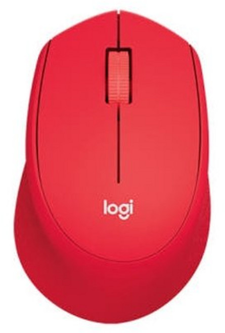 로지텍 무소음 무선 마우스, M331, 레드