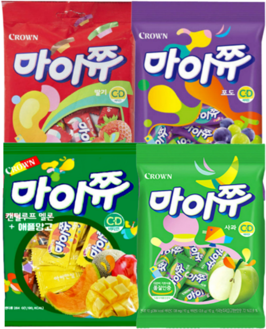 마이쮸 4가지맛 대용량 개별포장, 200개, 4g