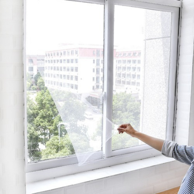 [다옴하우스] 탈부착 테이프형 방충망 찍찍이 탈부착 구멍 보수 초미세 창문 필터(130X150), 1개