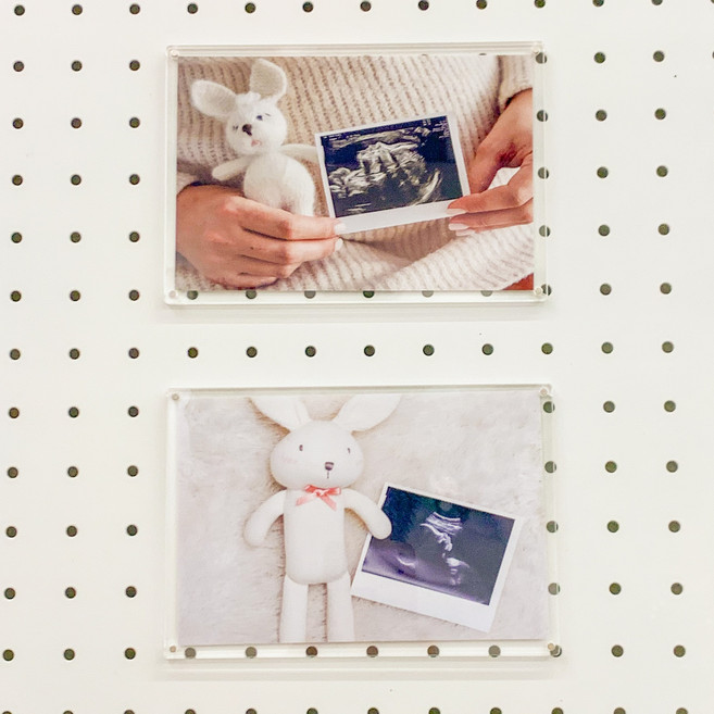 몽이아 4x6 투명 아크릴 자석 냉장고 스탠드 사진액자 인생네컷 포토이즘 초음파, 2개, 자석투명아크릴액자세트(받침대미포함)