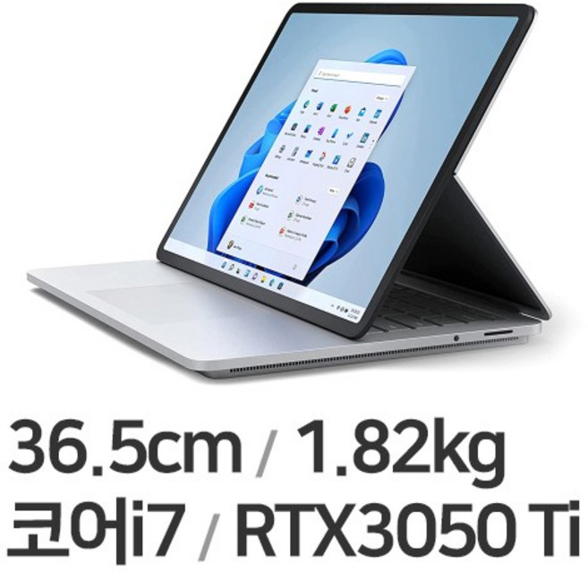 Microsoft 서피스 랩탑 스튜디오 고성능 게이밍 노트북 i7-11370H RTX3050Ti, A1Y-00019, WIN10, 16GB, 512GB, 랜덤