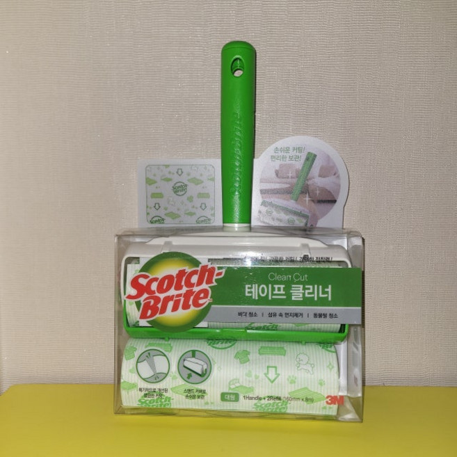 3M 스카치브라이트 대형 테이프클리너 팩(핸들 1개+리필 2개), 3M 스카치브라이트 대형 테이프클리너 팩(핸들 1개+리