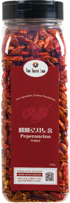 더테이스트랩 페퍼론치노 홀 건고추 파스타 재료 페페론치노, 1개, 200g
