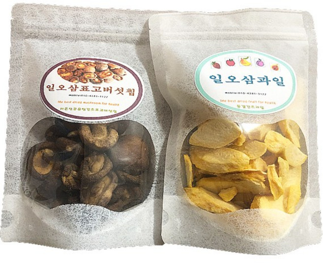 동결건조 복숭아칩 1팩 튀긴 표고 1팩, 1개, 130g