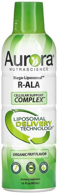 Aurora Nutrascience Mega-Liposomal R-ALA 유기농 과일 향 480ml(16fl oz) Nutrascience (오로라 뉴트라사이언스), 오로라 뉴트라사이언스, 메가-리포좀 R-ALA, 유기농, 1개, 480ml - 쿠팡