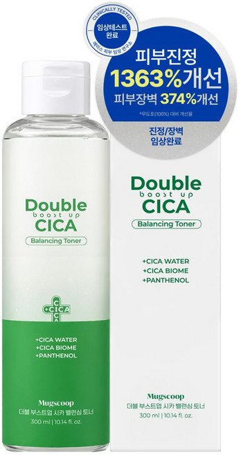 머그스쿱 시카 30만PPM 바이옴 수분 진정 장벽 밸런싱 토너, 1개, 300ml