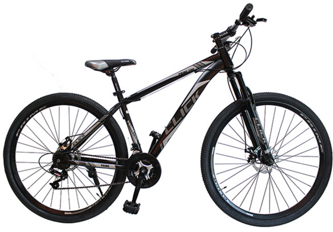 클릭 디스크브레이크 원터치 앞서스펜션 MTB자전거 미조립 프라임29D, 블랙 + 레드, 170cm, 1개