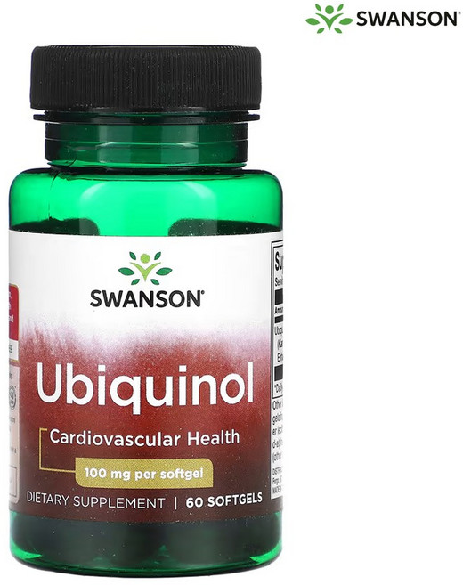 스완슨 유비퀴놀 Ubiquinol 100mg 60소프트젤, 1개, 1개, 60정