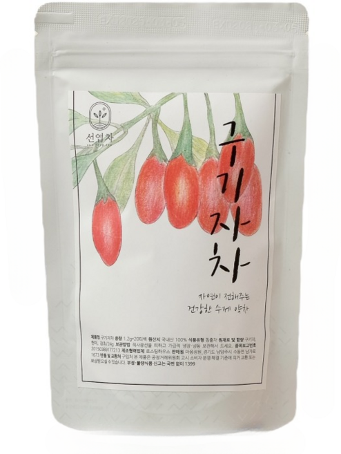 마음정원 선엽차 국산 유기농 수제 구기자차 티백 차, 1.2g, 1개, 20개입