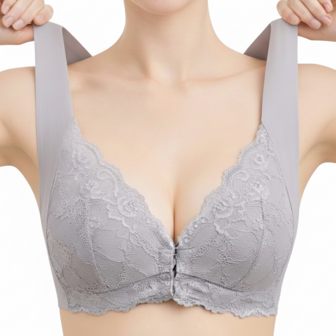 로블레 빅사이즈 브라 앞후크 노와이어 심리스 미니마이저 BF컵