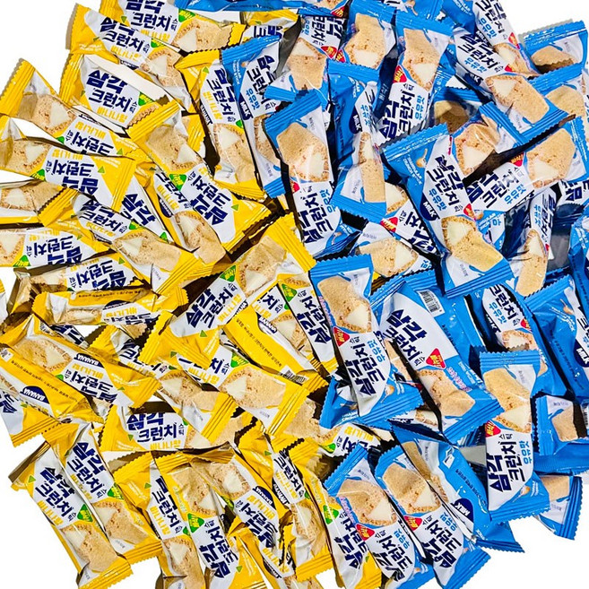우유맛 바나나맛 랜덤 120개 크런키 스낵, 4g
