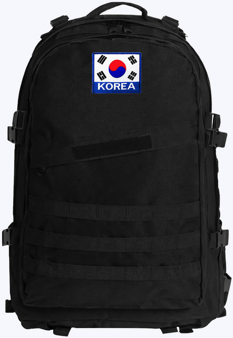 군화와고무신 가방 40L + 태극기 밀리터리 남자 학생 출타 배낭 데일리 여행 등산