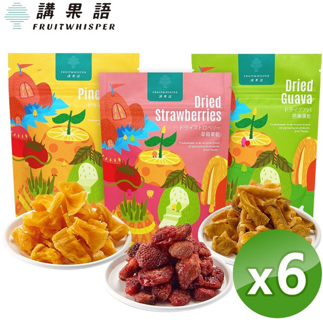 講果語 綜合果乾禮盒 (鳳梨/草莓/芭樂), 1個