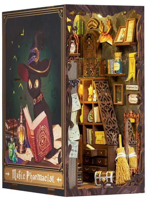 핸즈크라프트 DIY 북엔드 북눅 미니어처 마법의 약국, 1개