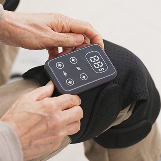 무릎애착 찜질 마사지기 무릎 어깨 팔꿈치 무선 안마기 온열 케어 원적외선 자극기, 1개