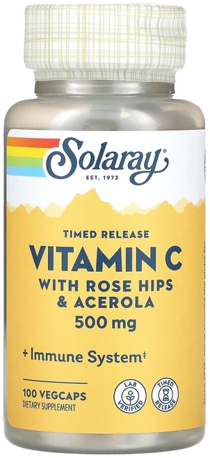 쏠라레이 비타민C 서방형 500mg 베지 캡슐 100정, 1개 - 쿠팡