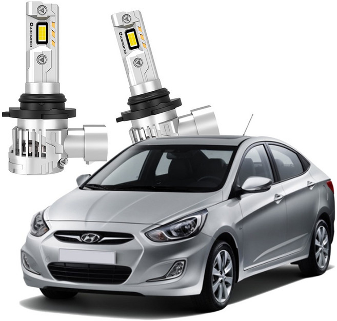 액센트 프로젝션형 9005 LED 전조등 Q66 헤드라이트 전구 12V HB3