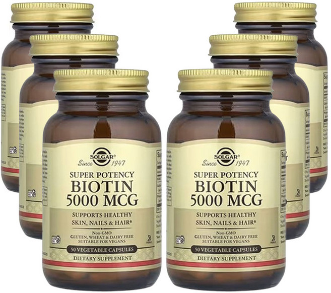 솔가 비오틴 5000mcg 50캡슐, 50정, 6개