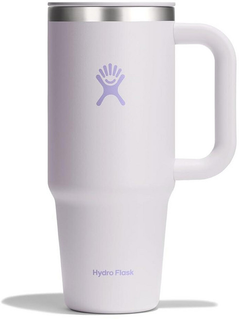Hydro Flask 커피 여행용 텀블러 머그 - 단열 스테인리스 스틸 누출 방지 핫 & 아이스 컵 680.4g(24온스) 비치플럼 퍼플 146194, CLOUD PINK