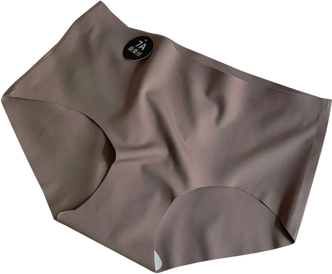 桑蠶絲高腰無痕內褲, 咖色