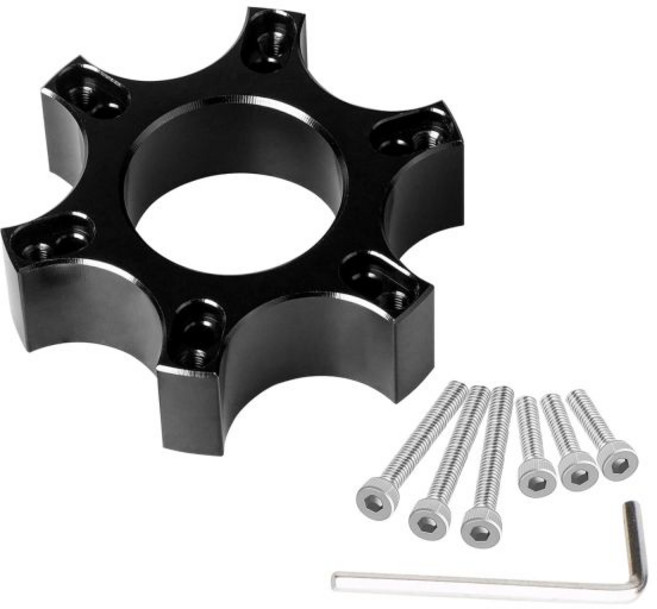 Hotstar 레이싱 스티어링 휠 어댑터 플레이트 70MM 2.75인치 13개의 14인치 휠을 갖춘 Thrustmaster T300RS와 호환 비디오 게임, Hotstar 레이싱 스티어링 휠 어댑터 플레이트 70