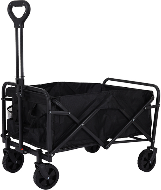 可折疊大容量露營推車, 五吋-黑色-升級款-附杯袋, 1個