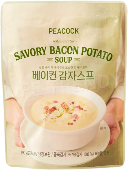 피코크 베이컨 감자스프, 1개, 190g